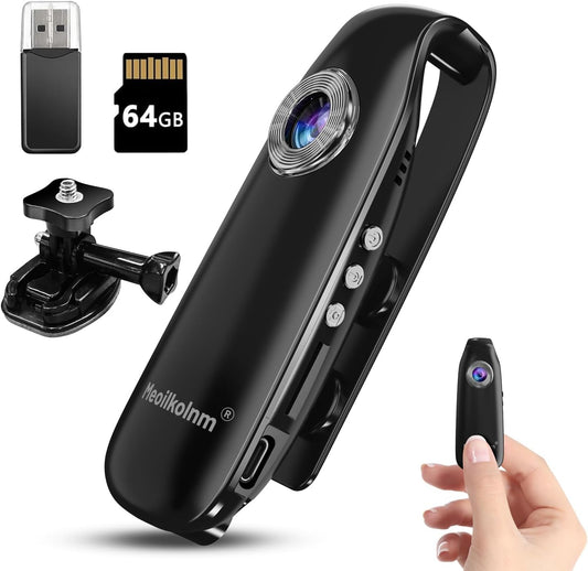 Meoilkolnm mini body camera 1080p with magnetic clip
Meoilkolnm wearable action camera with audio recording
Portable Meoilkolnm GH77 body cam for travel and cycling
Meoilkolnm 64GB pocket-sized action camcorder
Meoilkolnm POV camera for pets, sports, and walking
Compact Meoilkolnm video recorder with loop recording
Meoilkolnm lightweight HD camera for outdoor adventures
Magnetic Meoilkolnm camera mounted on helmet
Meoilkolnm mini cam for desktop and bicycle use
Side view of Meoilkolnm GH77 body cam